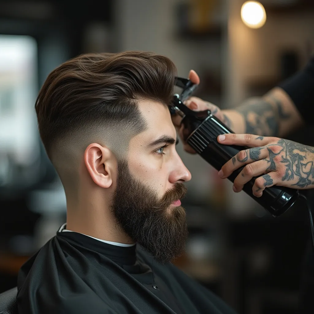 Barbero contestando teléfono para reservas