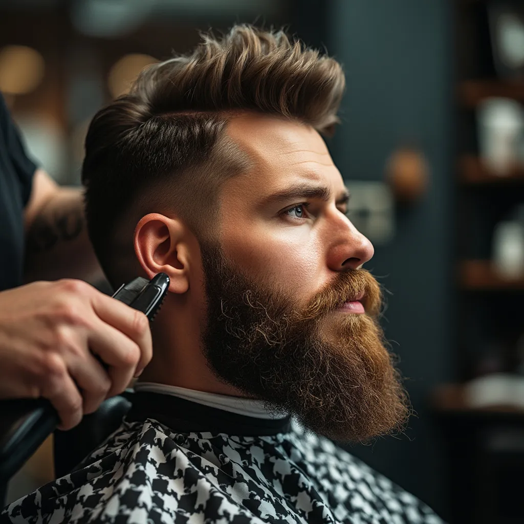 Grabación de podcast sobre barbería